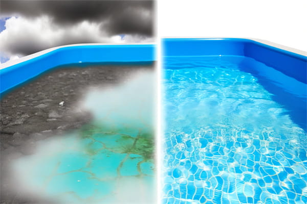 Comparison of clean and dirty pools